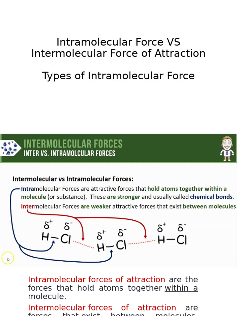 Types of Intramolecular Forces of Attraction | PDF