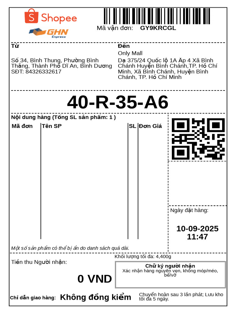 Get Return Label | PDF