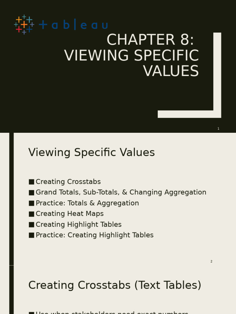 Creating Crosstabs and Visualizations | PDF