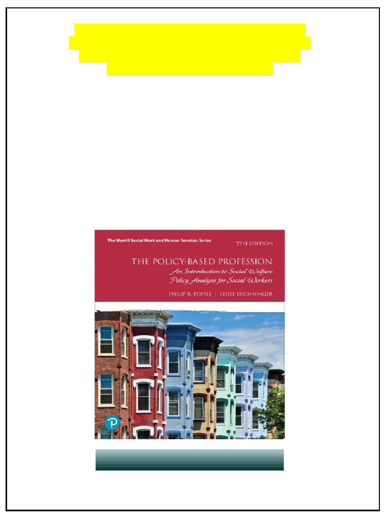 Test Bank For Policy-Based Profession, The An Introduction To Social ...