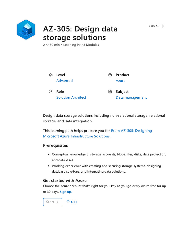 Azure Data Storage Solutions Guide | PDF | Microsoft Azure | Data ...