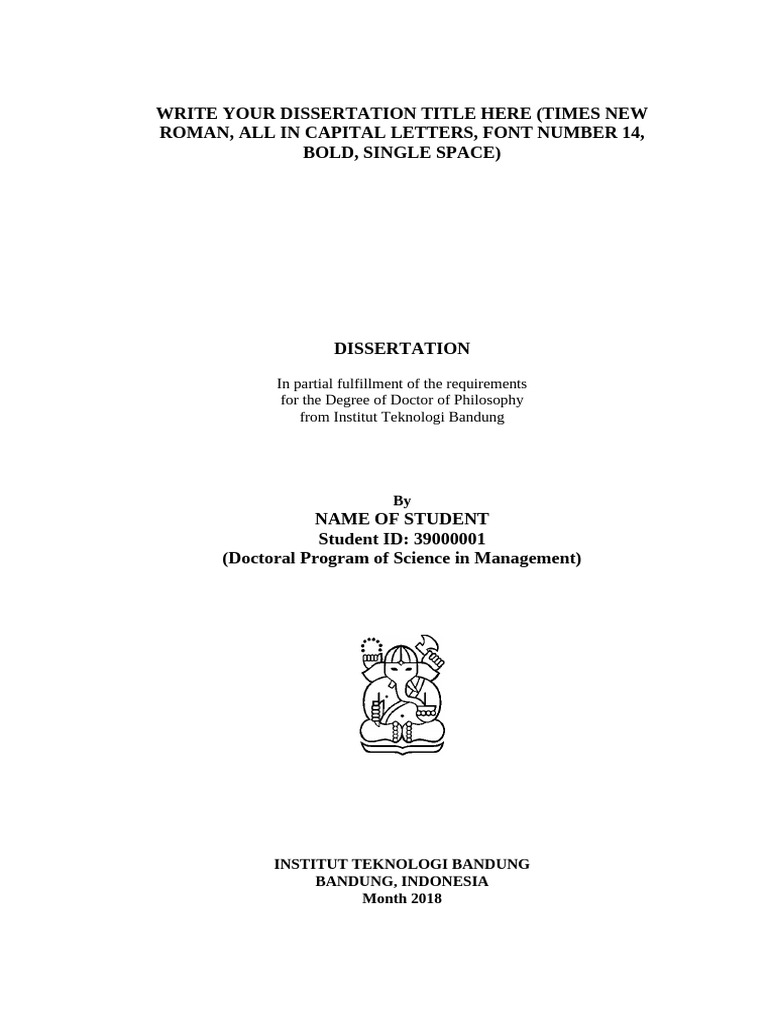 Dissertation Template for ITB PhD | PDF | Paragraph | Theory