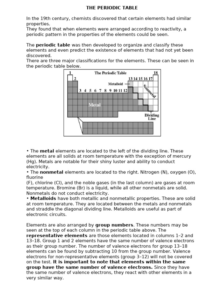 1-The Periodic Table | PDF | Periodic Table | Ion
