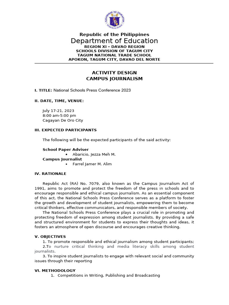Activity Design NSPC | PDF | Human Communication