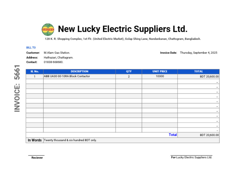Invoice for ABB UA30-30-10RA Purchase | PDF