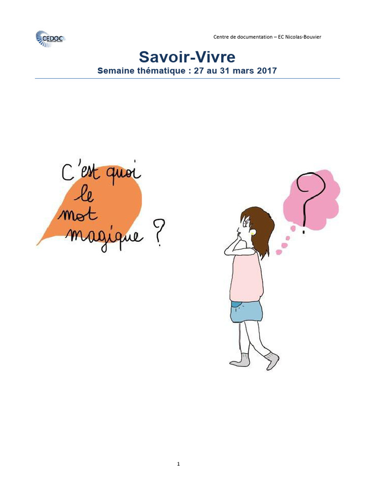 Savoir-vivre et civisme en société | PDF | Étiquette