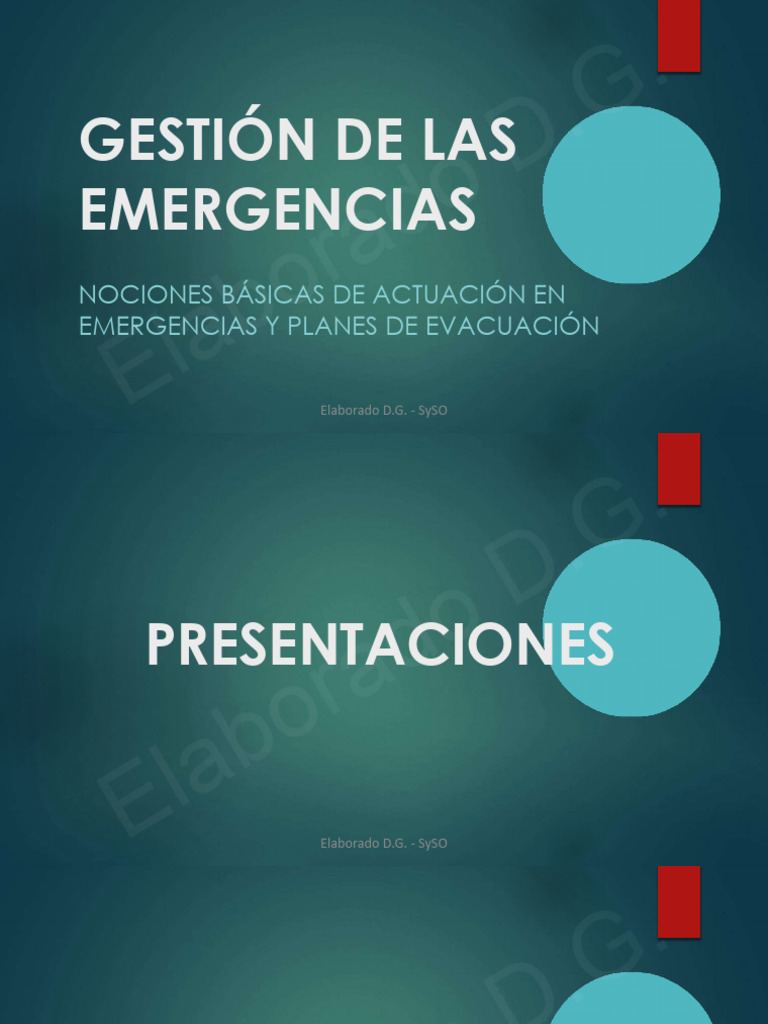 Gestión de Emergencias y Evacuación | PDF