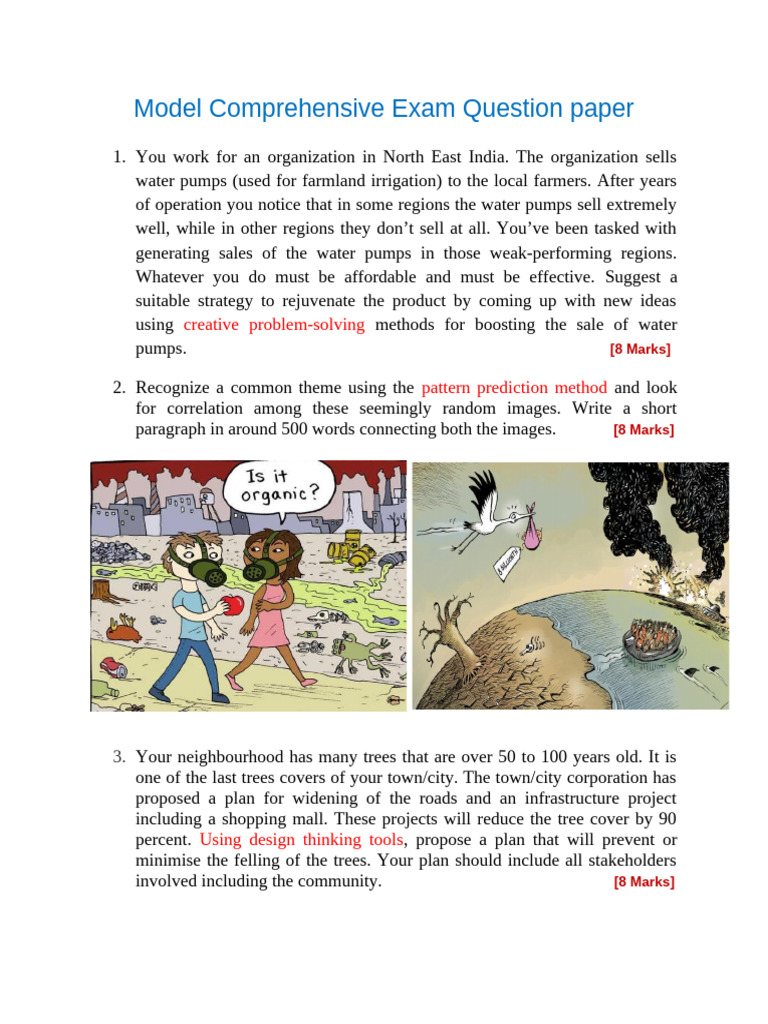 Cohort 15 Model Comprehensive Question Paper | PDF | Cognition