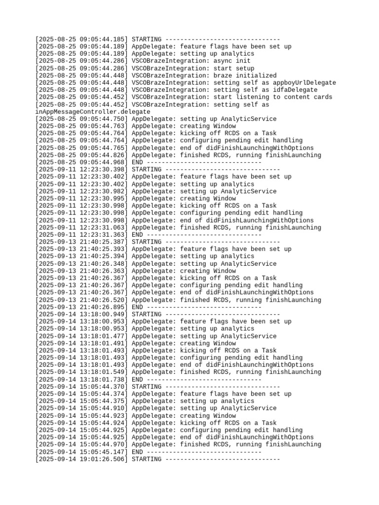 AppDelegate Analytics Setup Logs | PDF | System Software | Software