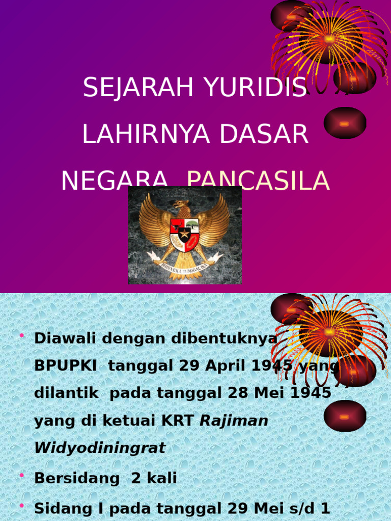 Lahirnya Pancasila: Sejarah Yuridis | PDF