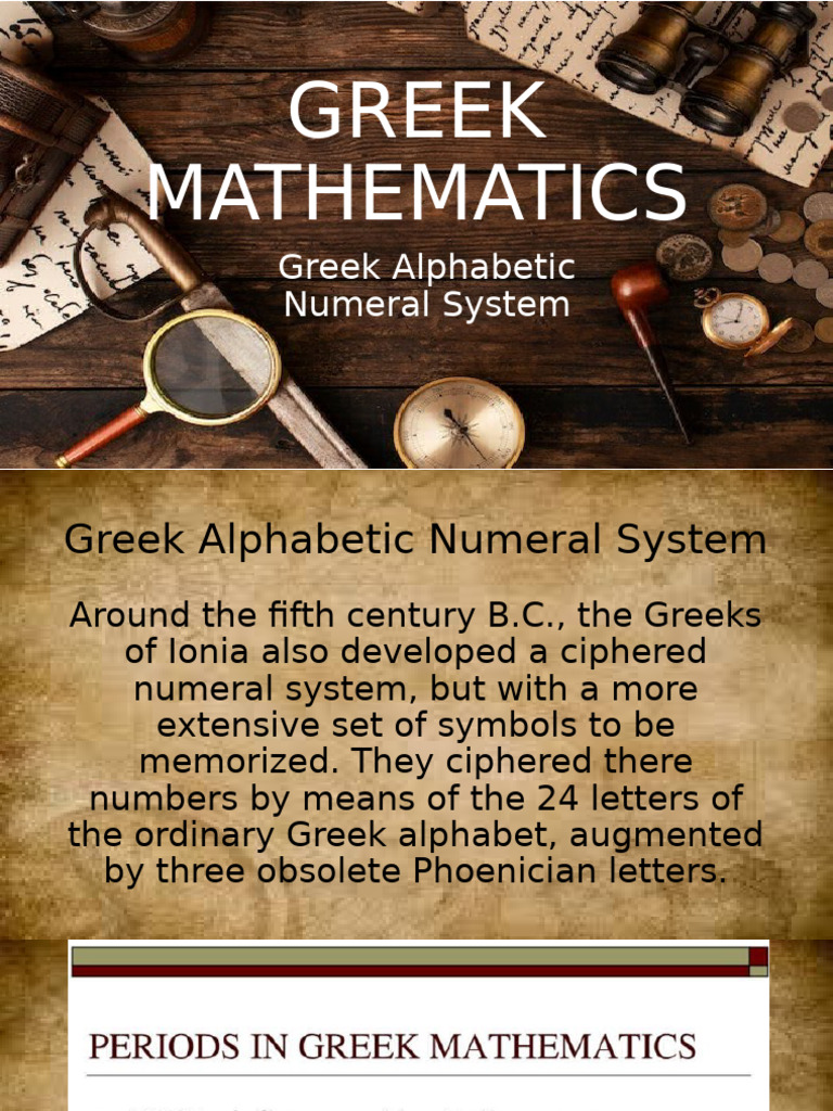 Greek Alphabetic Numeral System Explained | PDF