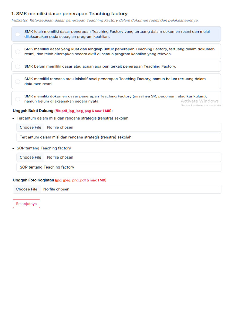 Instrumen Evaluasi TEFA | PDF