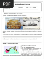 4 Ano - Avaliação Bimestral de História - 4 Bimestre | PDF | Imigração ...