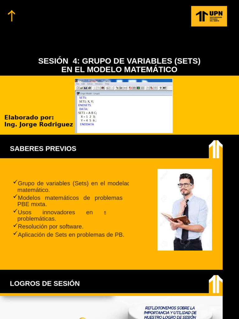 Sesion 4 Grupo de Variables (SETS) en El Modelo Matemático | PDF