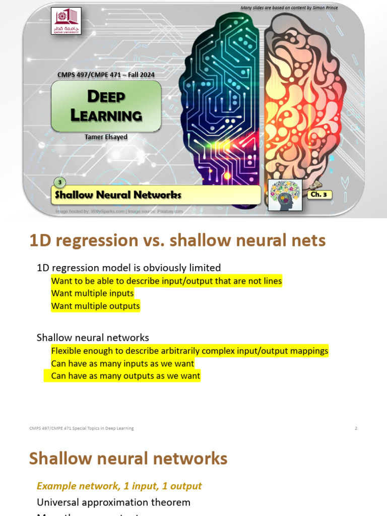 Shallow Neural Networks Overview | PDF | Deep Learning | Computational ...
