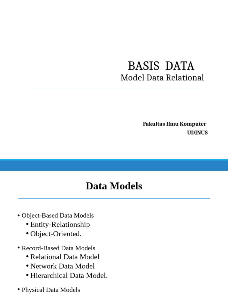 Model Data Relasional dan ERD | PDF
