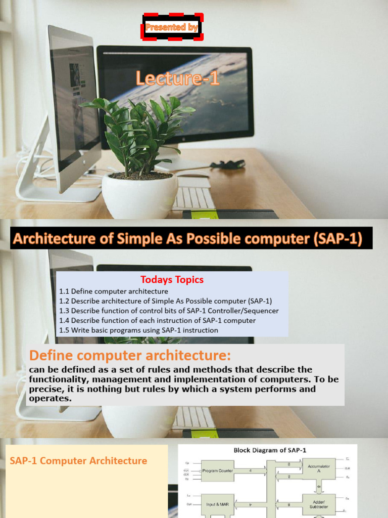SAP-1 Computer Architecture Overview | PDF | Central Processing Unit ...