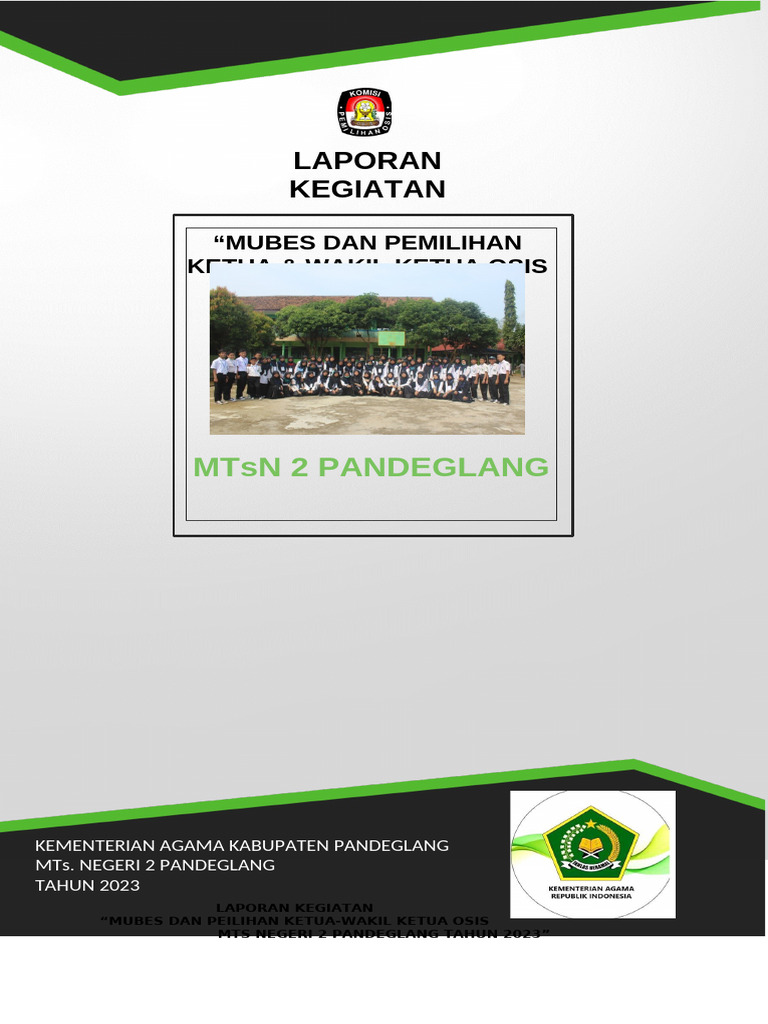 Laporan Mubes & Pilkatos OSIS 2023 | PDF