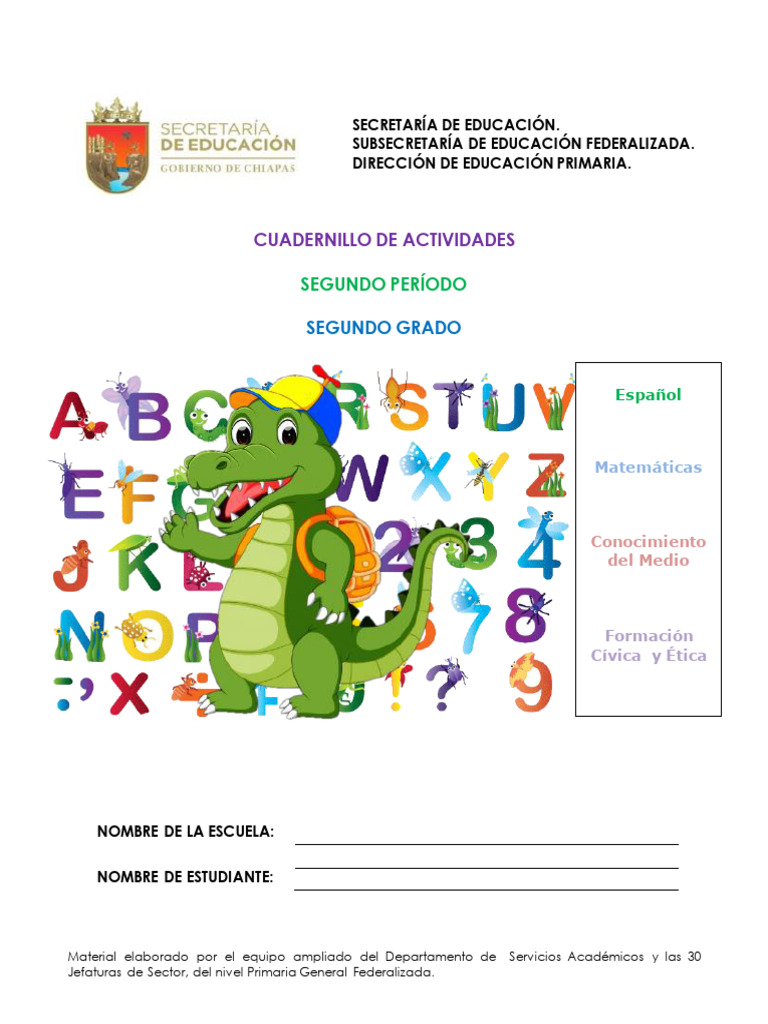 Cuadernillo de Actividades Segundo Grado | PDF | Desnutrición ...