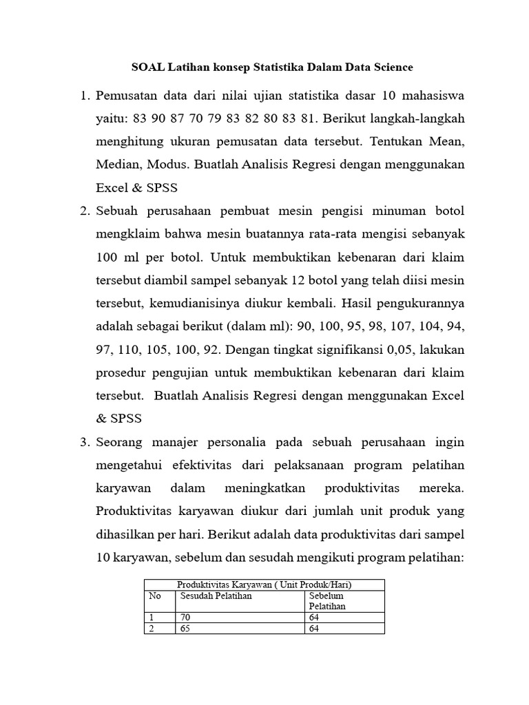 Analisis Statistika untuk Data Science | PDF