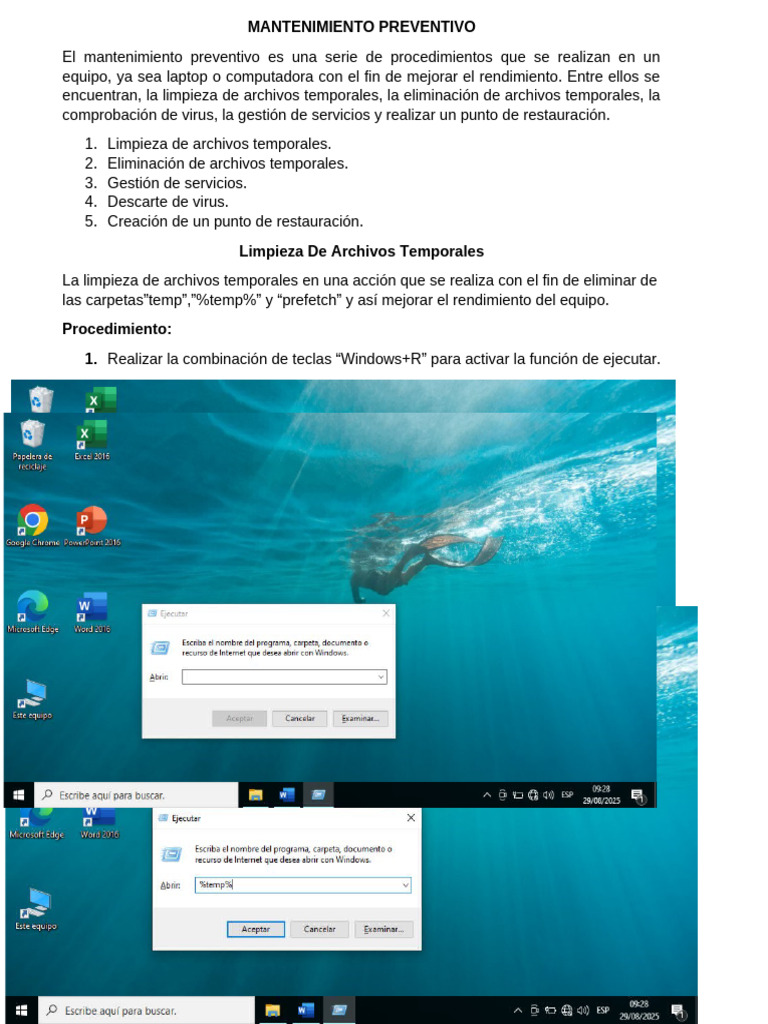 Mantenimiento Preventivo de Equipos | PDF | Archivo de computadora ...