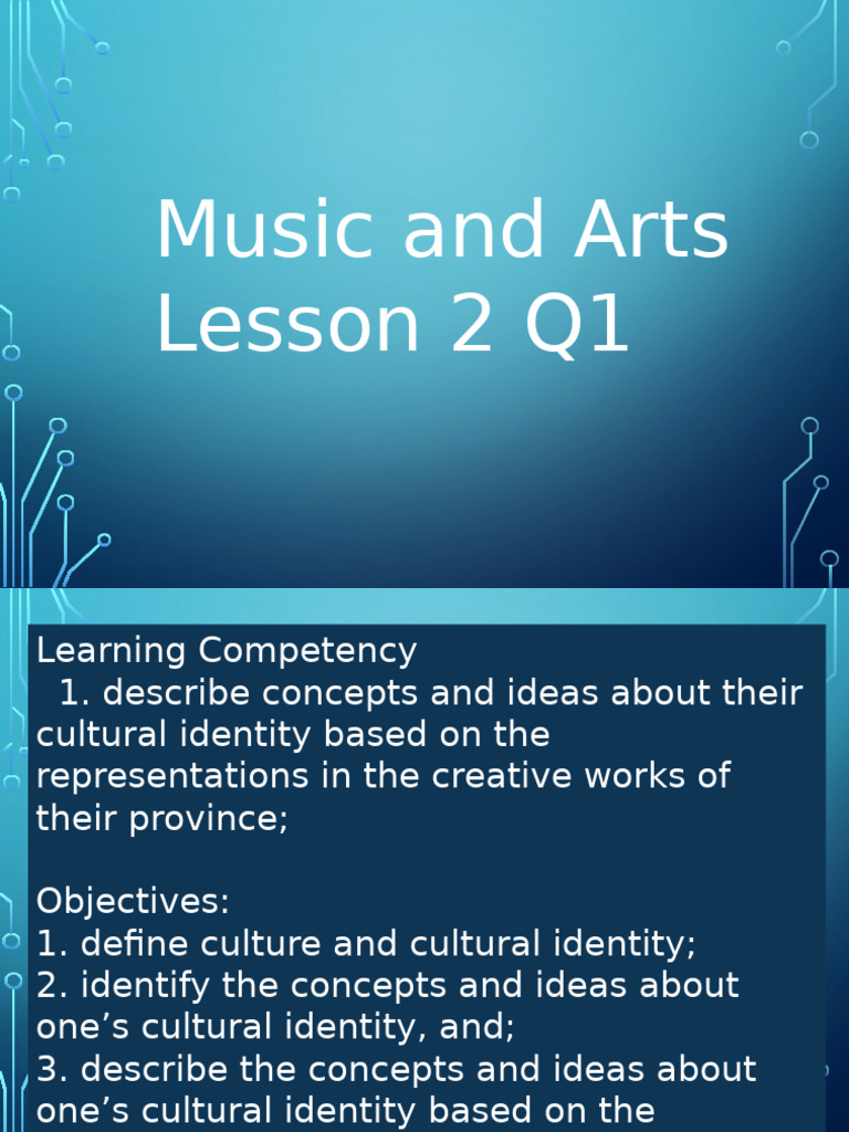 Music and Arts Lsson 2 q1 | PDF | Identity (Social Science) | Liberal ...