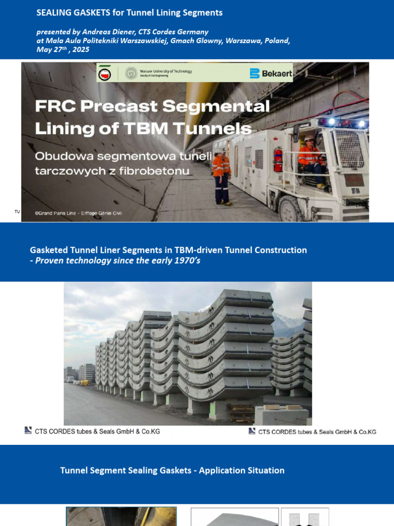 Tunnel Segment Gasket Innovations 2024 | PDF | Tunnel | Adhesive