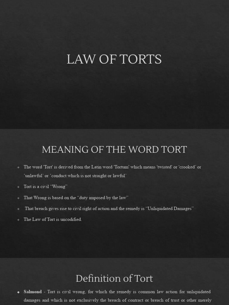 Understanding the Law of Torts | PDF | Tort | Damages