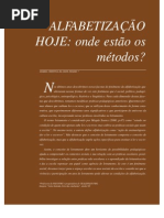 ALFABETIZAÇÃO HOJE  ONDE ESTÃO OS MÉTODOS
