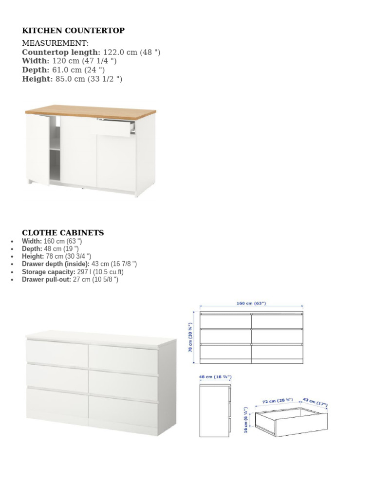 Kitchen Countertop Dimensions Overview | PDF