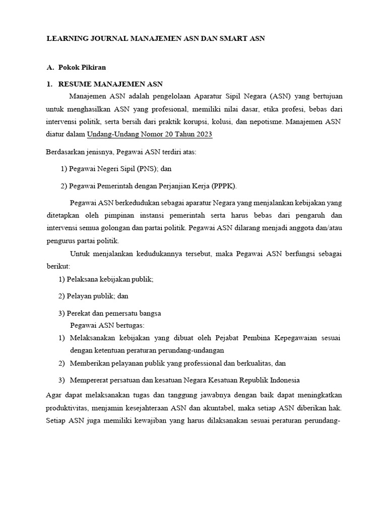 Smart ASN: Definisi dan Tujuan | PDF