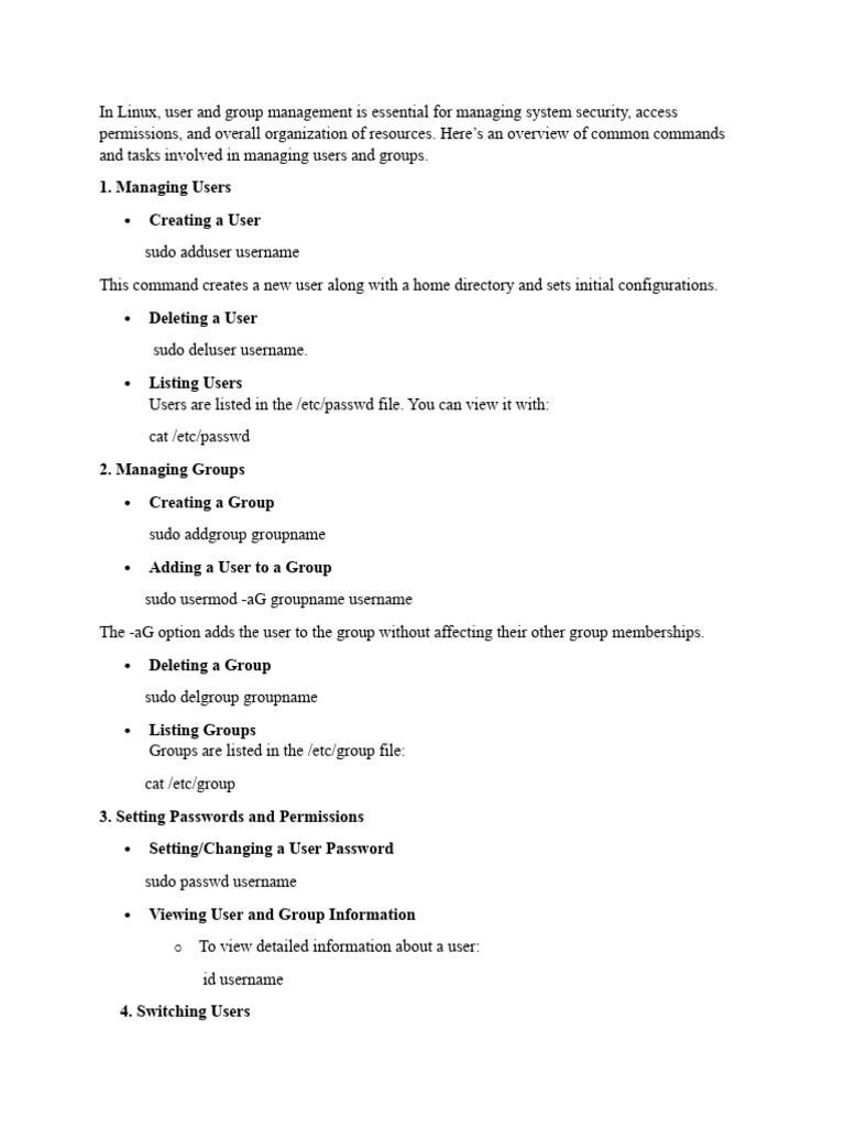 User and Group | PDF
