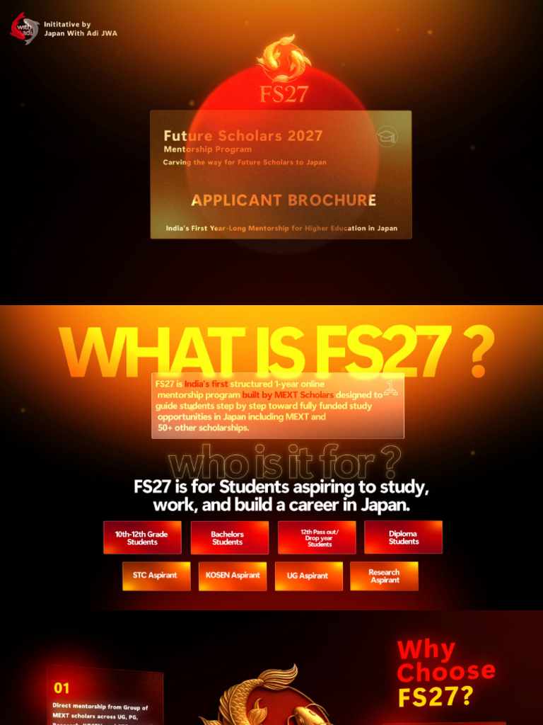 FS27 Official Brochure (1) MEXT Scholarship | PDF