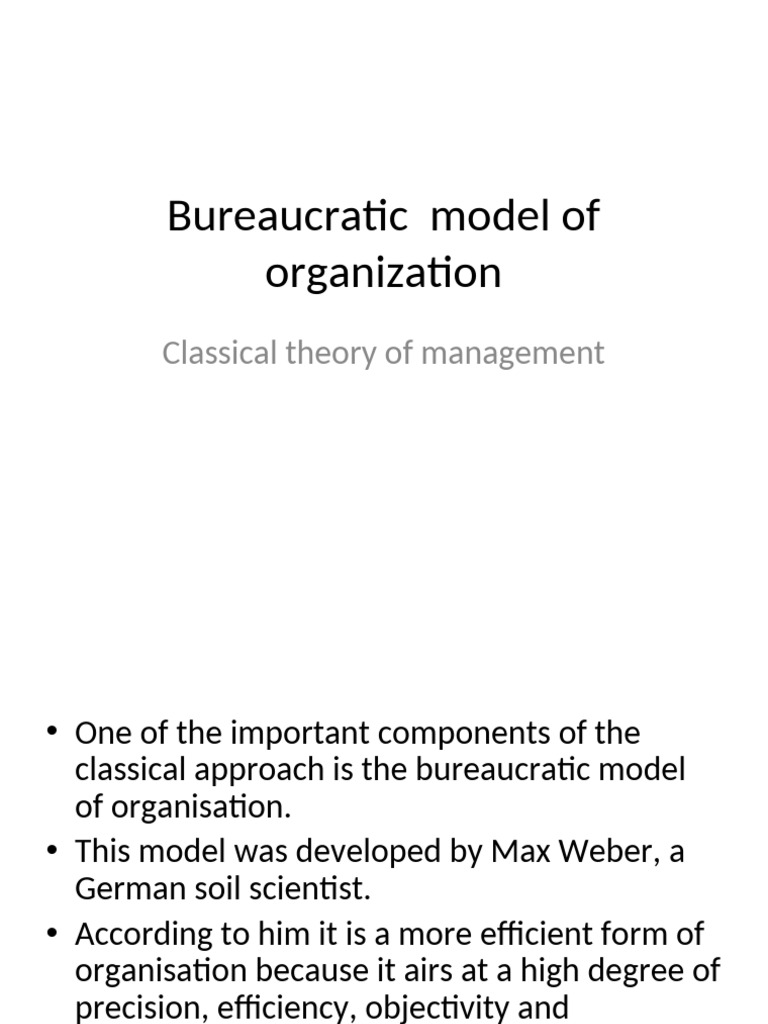 Max Weber's Bureaucratic Model Explained | PDF | Bureaucracy | Max Weber