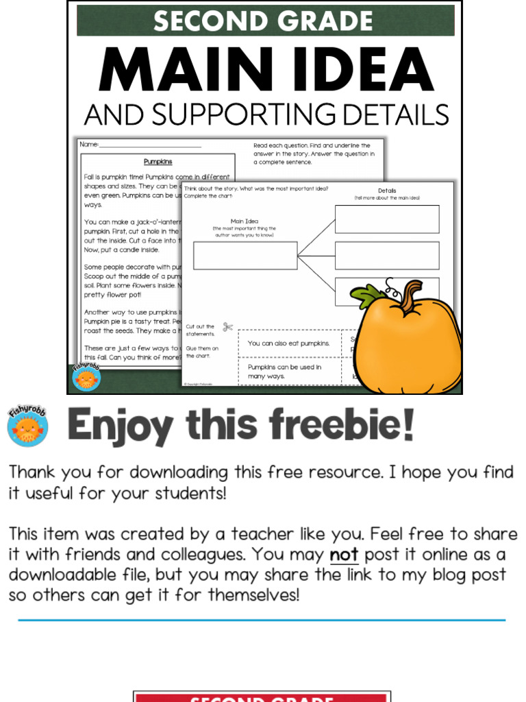 Pumpkin Uses: Main Idea & Details | PDF | Pumpkin