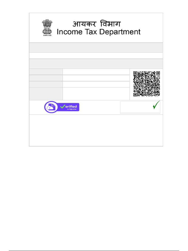 Pan Card DR - Chhotu Ram | PDF