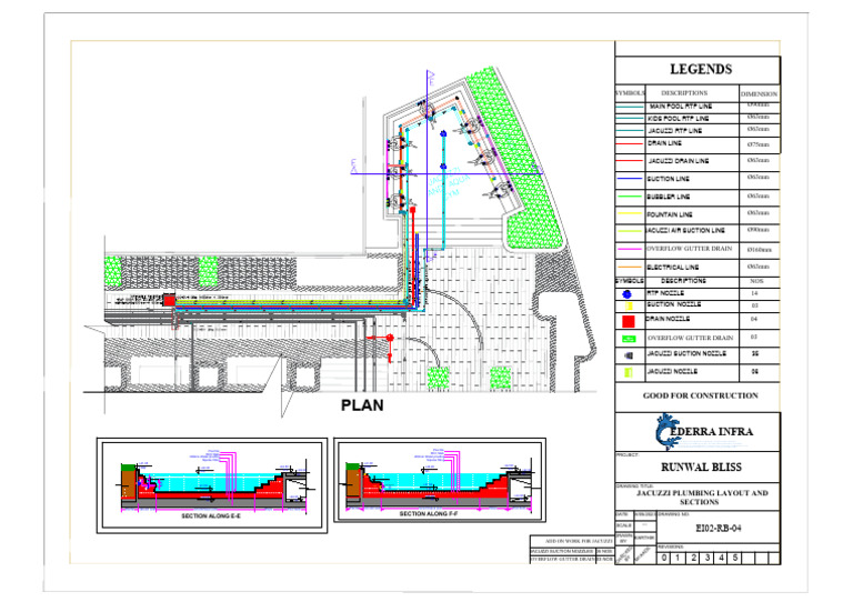 Jacuzzi Plumbing Layout and Sections | PDF | Home Appliance | Bathing