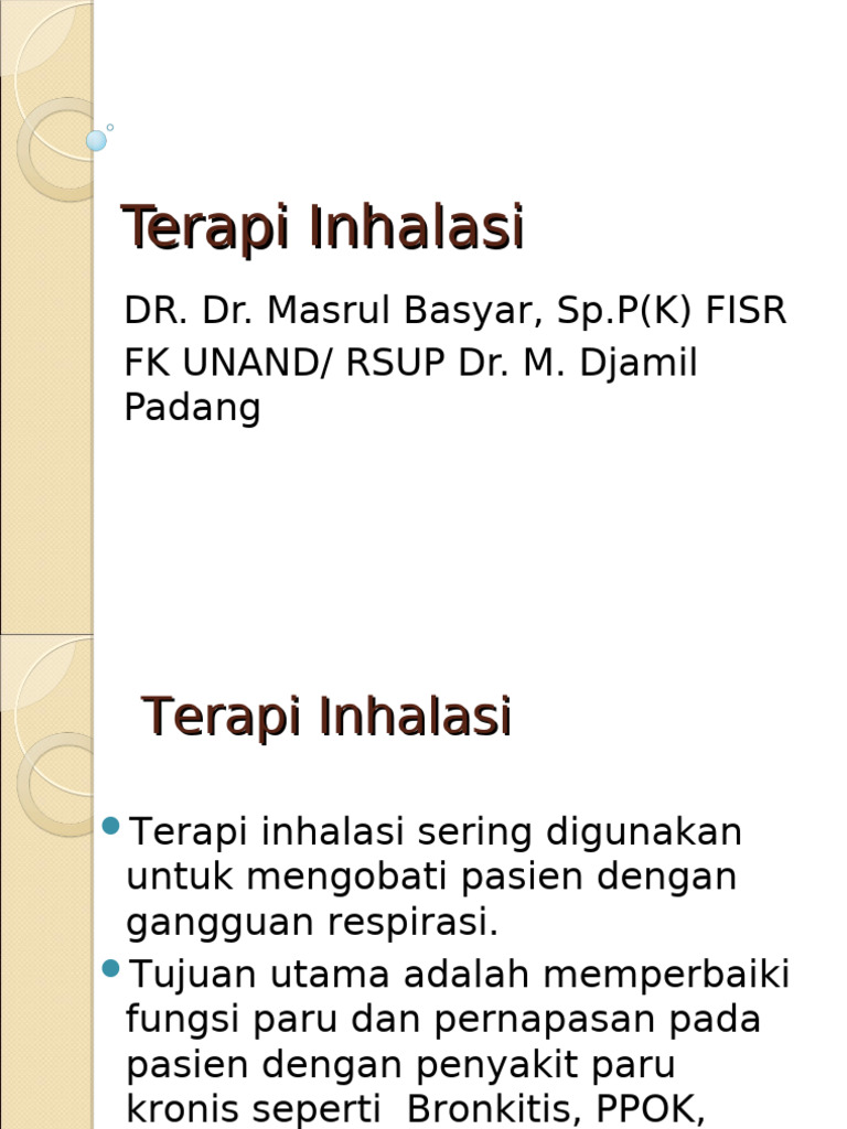 Panduan Terapi Inhalasi untuk Paru | PDF