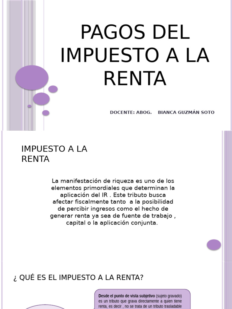 Guía del Impuesto a la Renta 2023 | PDF | Impuestos | Impuesto sobre la ...