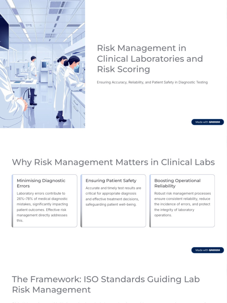 Risk Management in Clinical Laboratories and Risk Scoring | PDF | Risk ...