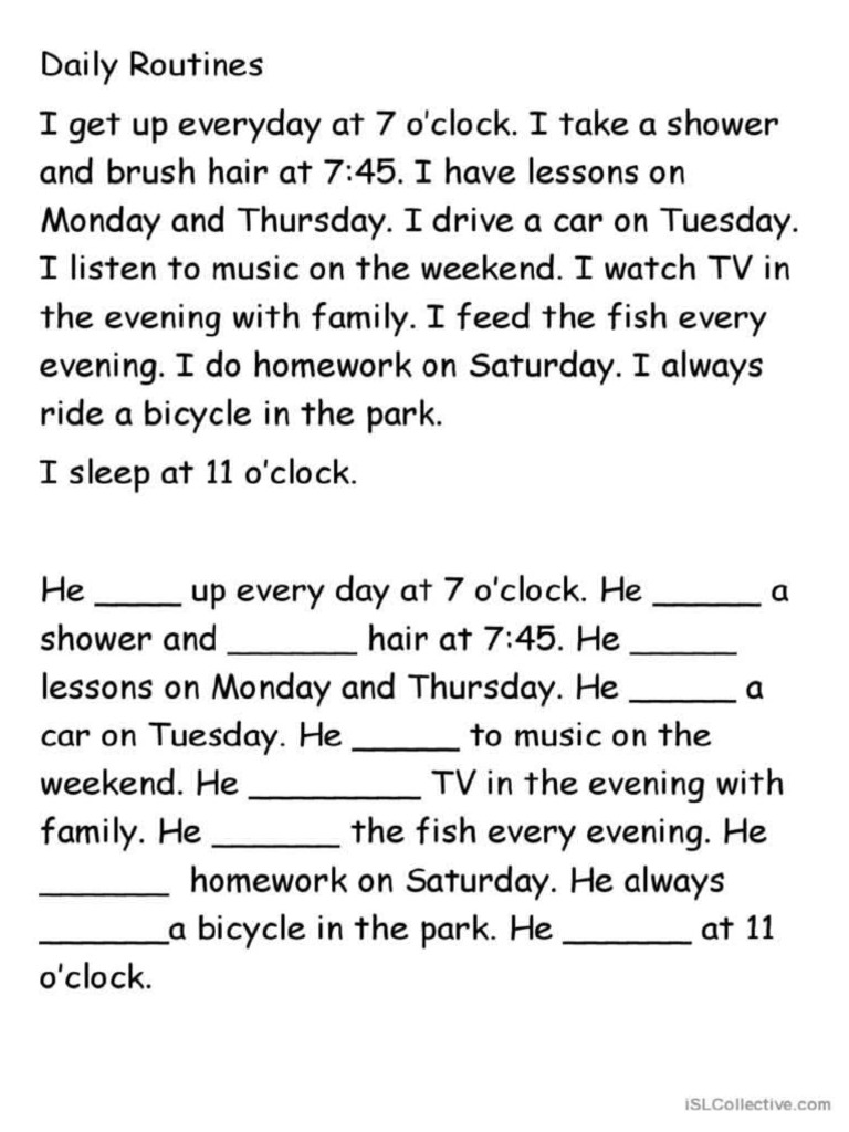 3rd P. Daily Routine | PDF