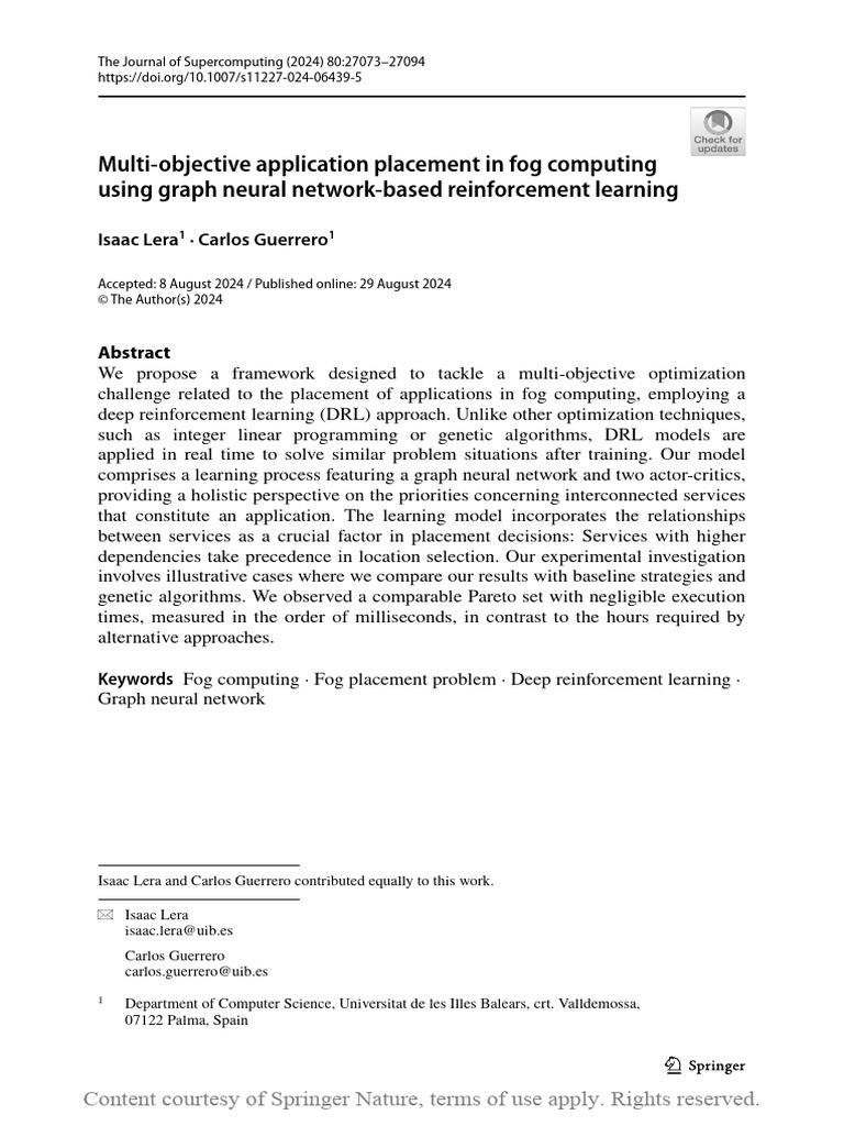 Fog Computing App Placement via DRL | PDF | Mathematical Optimization ...