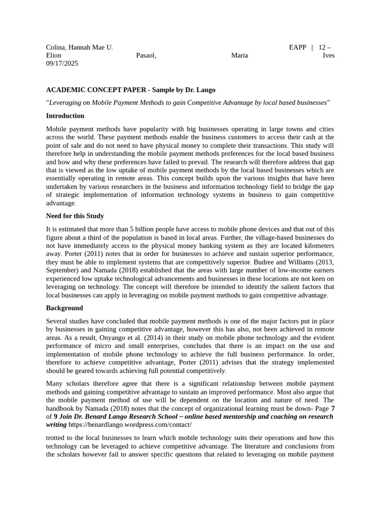 Mobile Payments for Local Business Advantage | PDF | Competitive ...