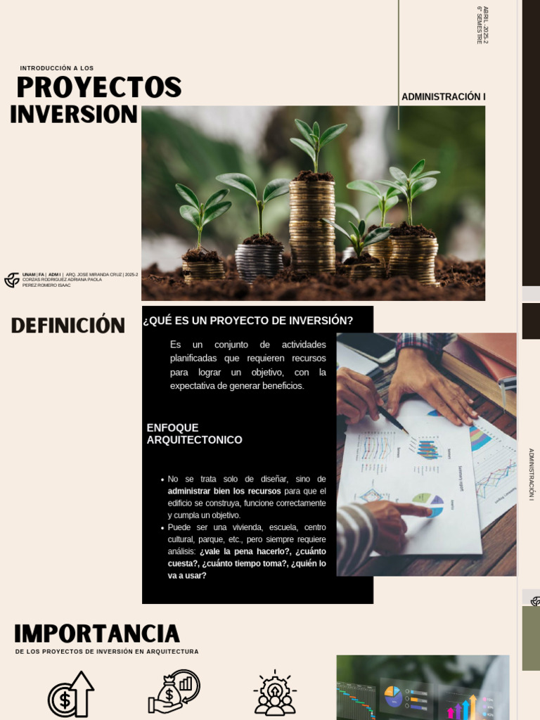Proyectos de Inversión en Arquitectura | PDF | Inversiones | Interés