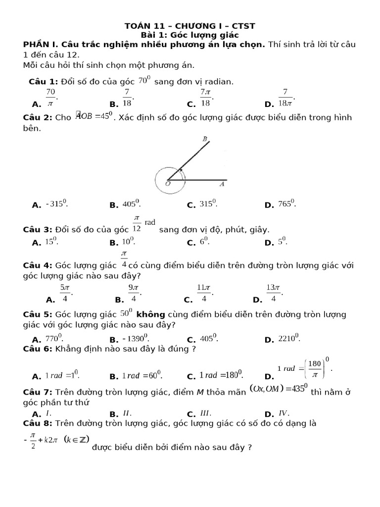 T NG H P - CTST 11 - Hki - Có Đáp Án | PDF