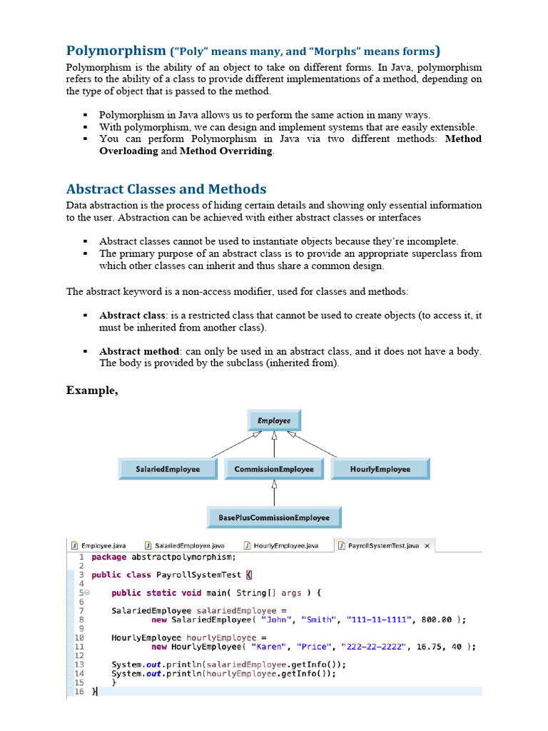 Understanding Polymorphism in Java | PDF