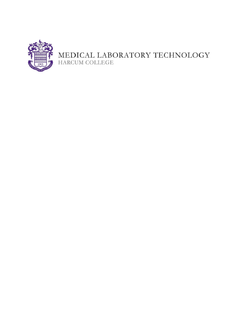 Medical Laboratory Technician Handbook | PDF | Pathology