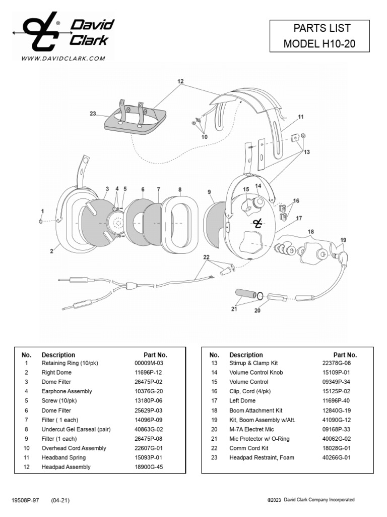 H10-20 Parts List and Schematic Guide | PDF
