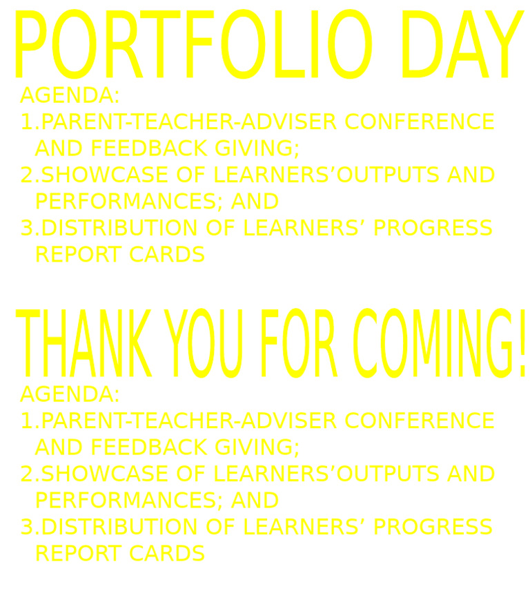 Portfolio Day | PDF