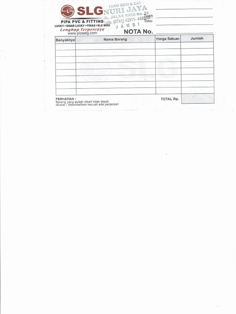 Nota Kosong | PDF